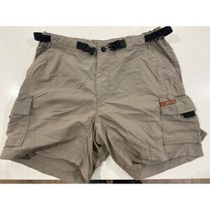 REI Women's Blue Belted Nylon Hiking UPF 50+ Size 6 Cargo Shorts Pockets EUC